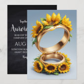 ひまわり結婚式招待状 招待状 (正面/裏面)