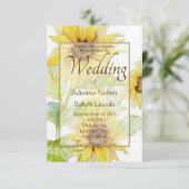 ひまわり結婚式招待状 招待状 (スタンド正面)