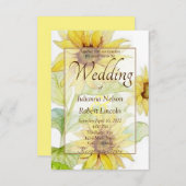 ひまわり結婚式招待状 招待状 (正面/裏面)