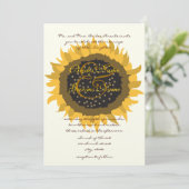 ひまわり結婚式招待状 招待状 (スタンド正面)