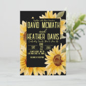 ひまわり結婚式招待状 招待状 (スタンド正面)