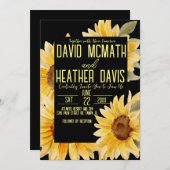 ひまわり結婚式招待状 招待状 (正面/裏面)