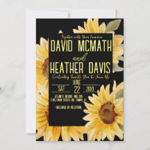 ひまわり結婚式招待状