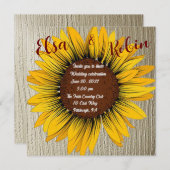 ひまわり結婚式招待状 招待状 (正面/裏面)