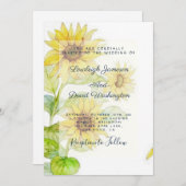 ひまわり結婚式招待状 招待状 (正面/裏面)