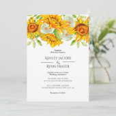 ひまわり結婚式招待状 招待状 (スタンド正面)