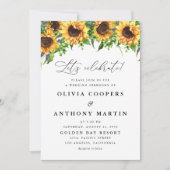 ひまわり結婚式招待状 招待状 (正面)