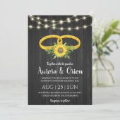 ひまわり結婚式招待状 招待状 (スタンド正面)