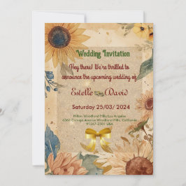 ひまわり結婚式招待状 招待状