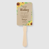 ひまわり結婚式 プログラムファン ハンドファン (正面)