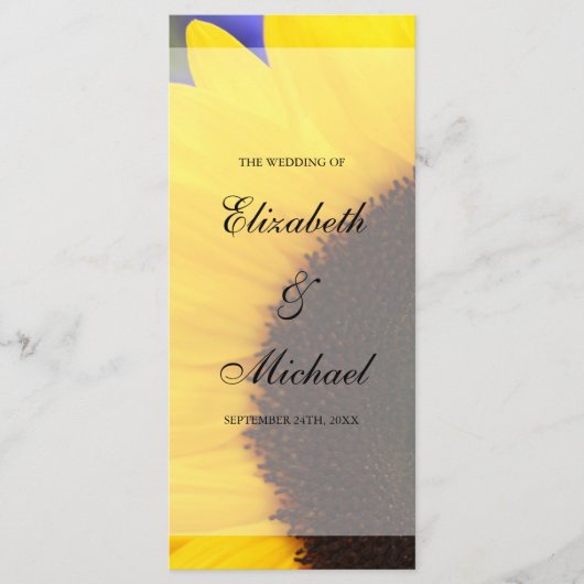 ひまわり結婚式 プログラム (正面)