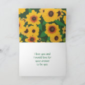 ひまわり結婚提案カード カード (内部)