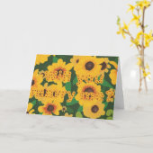 ひまわり結婚提案カード カード (黄色い花)