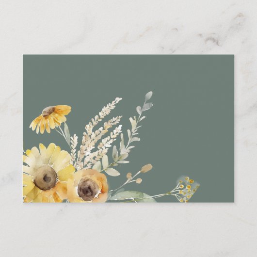 ひまわり結婚文房具の囲いカード エンクロージャーカード (裏面)