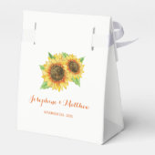 ひまわり結婚水色 フェイバーボックス (裏面サイド)