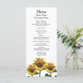 ひまわり結婚花安価なパッケージのセット メニュー (スタンド正面)