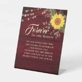 ひまわり結婚記念台座看板 台座サイン (正面)