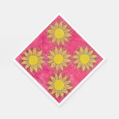 ひまわり絵を描の開花パーティーナプキンス スタンダードランチョンナプキン (角)