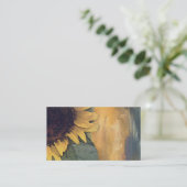 ひまわり絵を描花，'s，植物，霊気，名刺 名刺 (スタンド正面)