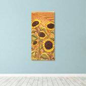 ひまわり絵画のカナダ風景美術プリント キャンバスプリント (インサイチュ (ウッドフロア))