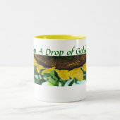 ひまわり絵画のマグカップ – Drink Sunshine ツートーンマグカップ (中央)
