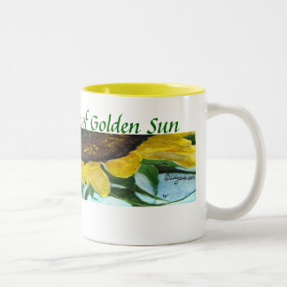 ひまわり絵画のマグカップ – Drink Sunshine ツートーンマグカップ