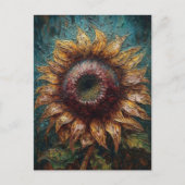 ひまわり絵画の ポストカード (正面)