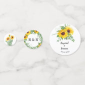 ひまわり緑のウェディングレセプション コンフェッティ (正面)