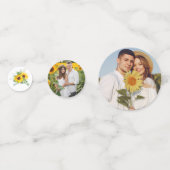 ひまわり緑のウェディングレセプション コンフェッティ (裏面)