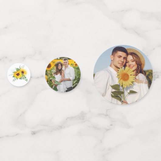 ひまわり緑のウェディングレセプション コンフェッティ (裏面)