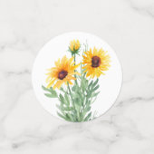 ひまわり緑のウェディングレセプション コンフェッティ (スモール正面)