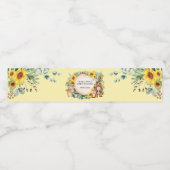 ひまわり緑の森の赤ちゃんシャワーの好意 ペットボトルラベル (シングルラベル)