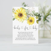 ひまわり緑の白い黄色の本ベビー エンクロージャーカード (スタンド正面)