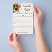 ひまわり緑スパイスゲームカードを推測 チラシ (ハンドル)