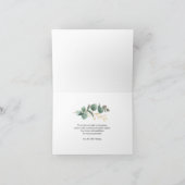 ひまわり緑結婚フローラ サンキューカード (内部)