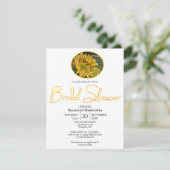 ひまわり縁どのトップフォトテンプレート 招待状 (スタンド正面)