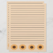 ひまわり縁どレシピバインダーページ (正面/裏面)