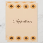 ひまわり縁どレシピバインダーページ (正面/裏面)