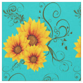 ひまわり織物 ファブリック (クローズアップ)