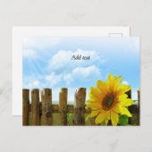 ひまわり美しいテンプレート ポストカード (正面/裏面)