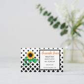 ひまわり美容師アポイントメント名刺 予約カード (スタンド正面)