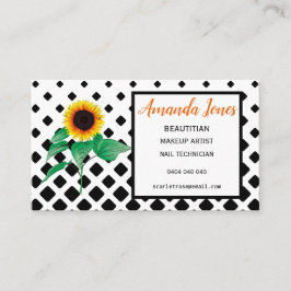 ひまわり美容師アポイントメント名刺 予約カード