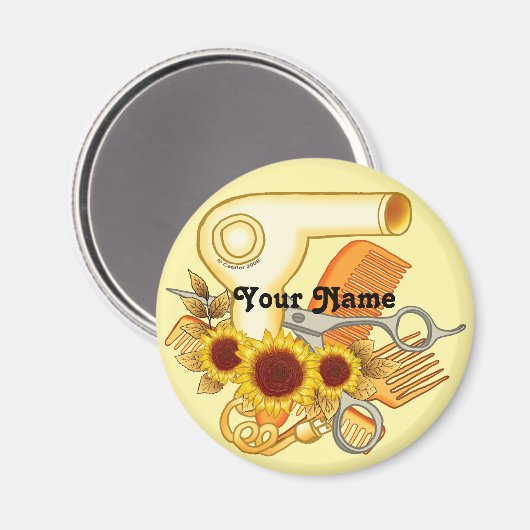 ひまわり美容師マグネット マグネット (正面/裏面)