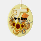 ひまわり美容師 セラミックオーナメント (右)