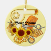 ひまわり美容師 セラミックオーナメント (正面)