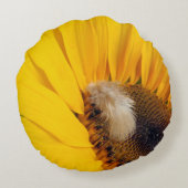 ひまわり羽装飾用クッション ラウンドクッション (裏面)