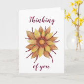 ひまわり考えのグリーティングカード カード (黄色い花)