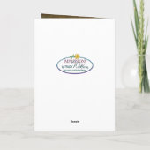 ひまわり考えるの花 – あなたの – 茶色の質感 カード (裏面)