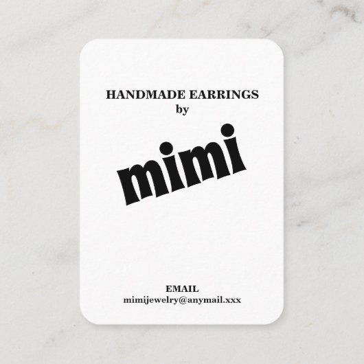 ひまわり耳飾り名刺 名刺 (裏面)