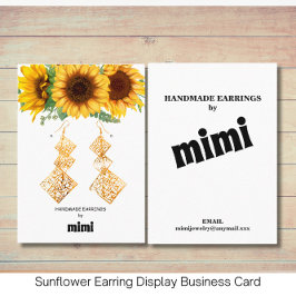 ひまわり耳飾り名刺 名刺